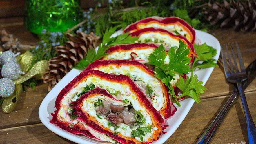 Рецепт сельди под шубой в лаваше