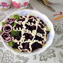 Селедка под шубой без моркови