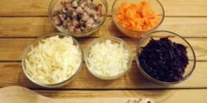 Рецепт селедки под шубой без яиц