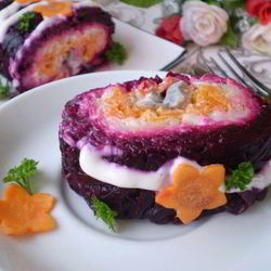 Рецепт Селедки под шубой рулетом