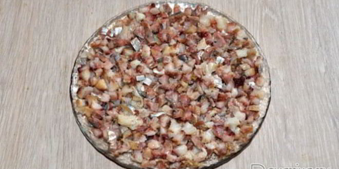 Рецепт селедки под шубой с грибами