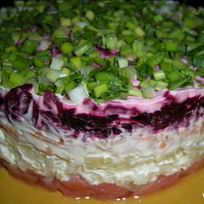 Рецепт Селедки под шубой с лососем