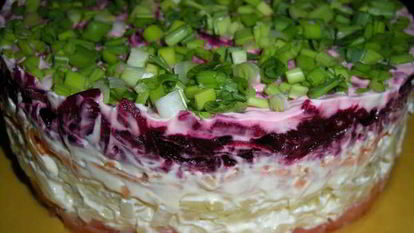 Рецепт Селедки под шубой с лососем