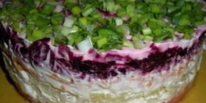 Рецепт селедки под шубой с лососем