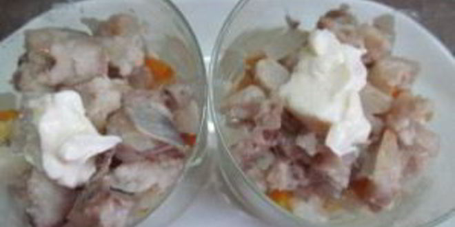 Рецепт селедки под шубой с маринованным луком