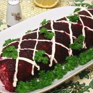 Рецепт Селедки под шубой в виде рулета