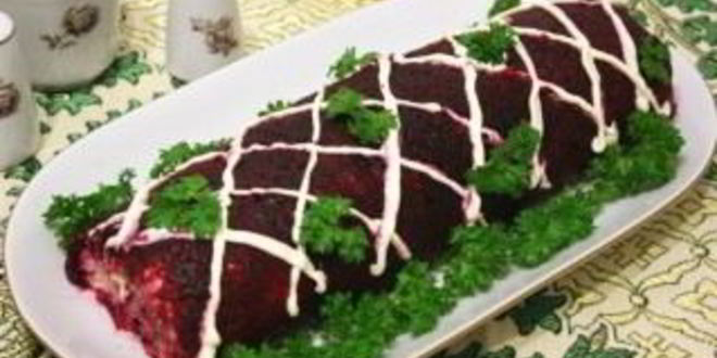 Рецепт селедки под шубой в виде рулета