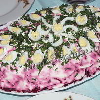 Рецепт Слоёв салата Селедка под шубой