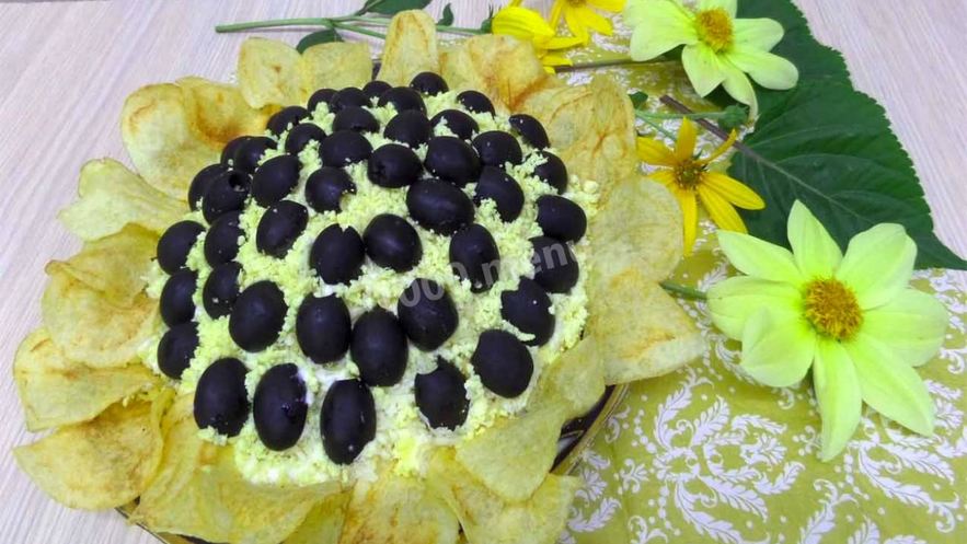 Рецепт салата подсолнушек