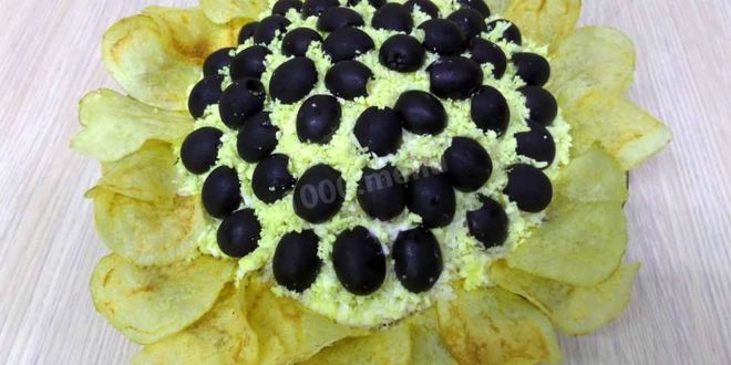 Рецепт салата подсолнушек