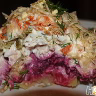 Рецепт Салата со свеклой, курицей и сельдереем