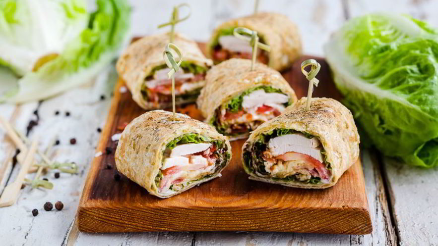 Рецепт роллов с салатом цезарь