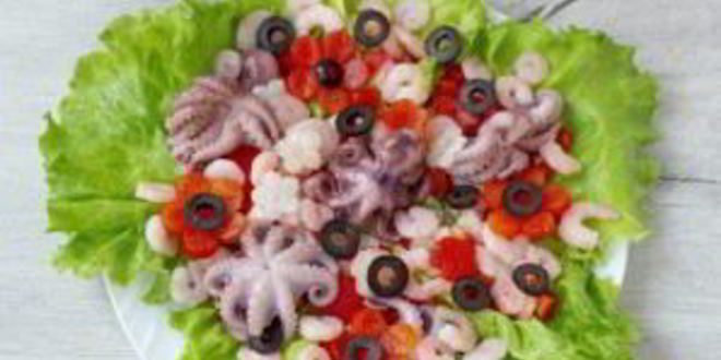 Рецепт салата цветочная поляна