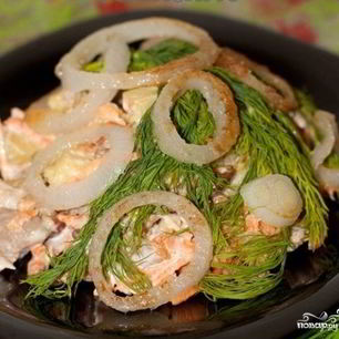 Рецепт Салата Жар-птица с опятами