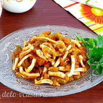 Салаты с кальмарами