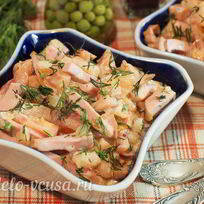 Салаты с колбасой