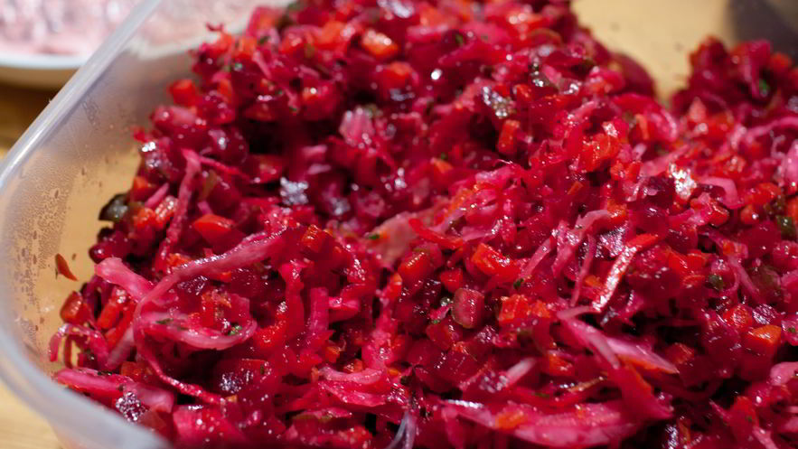 Рецепт диетического винегрета без картошки