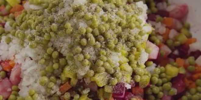 Рецепт домашнего винегрета с фасолью