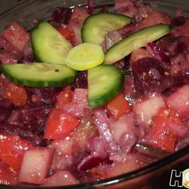 Рецепт Салата с сельдью под соусом винегрет