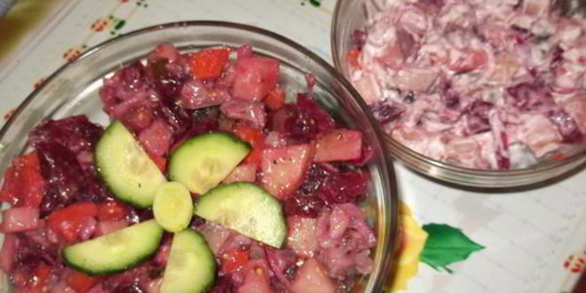 Рецепт салата с сельдью под соусом винегрет