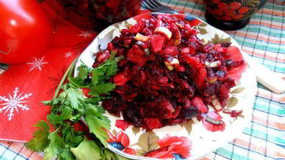 Рецепт Салата Винегретного мотив с пикантной заправкой