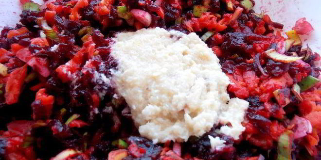 Рецепт салата винегретного мотив с пикантной заправкой