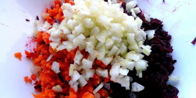 Рецепт салата винегретного мотив с пикантной заправкой