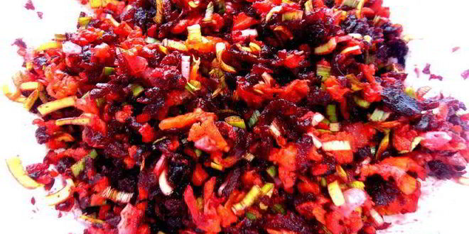 Рецепт салата винегретного мотив с пикантной заправкой