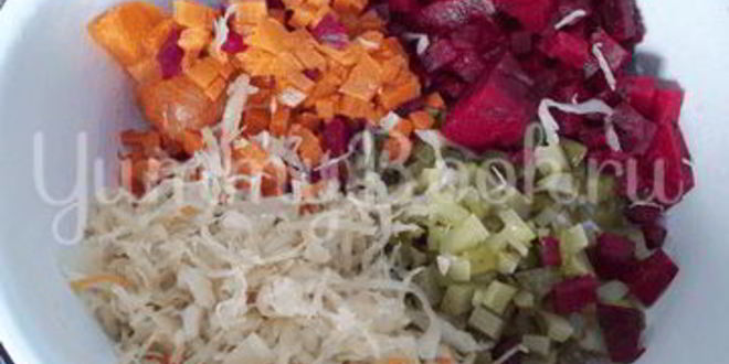 Рецепт винегрета без картофеля