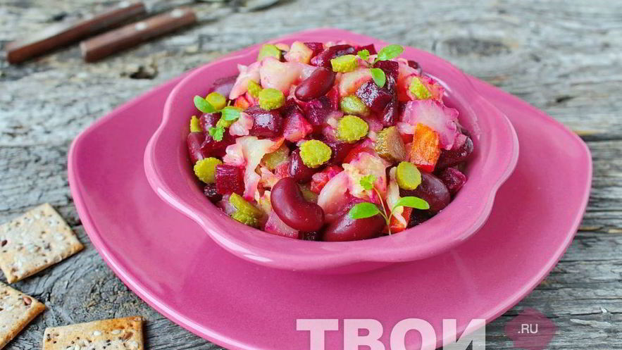 Рецепт винегрета с фасолью