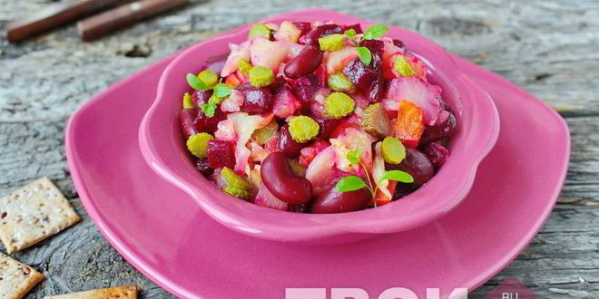 Рецепт винегрета с фасолью