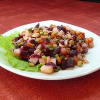 Винегрет с соленым огурцом