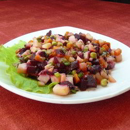 Рецепт Винегрета с соленым огурцом