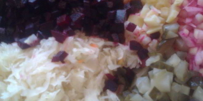 Рецепт винегрета со шпротами