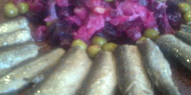 Рецепт винегрета со шпротами