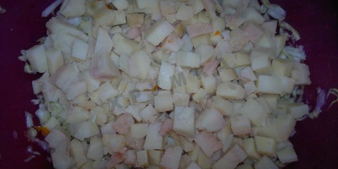 Рецепт винегрета со свежей капустой и огурцом