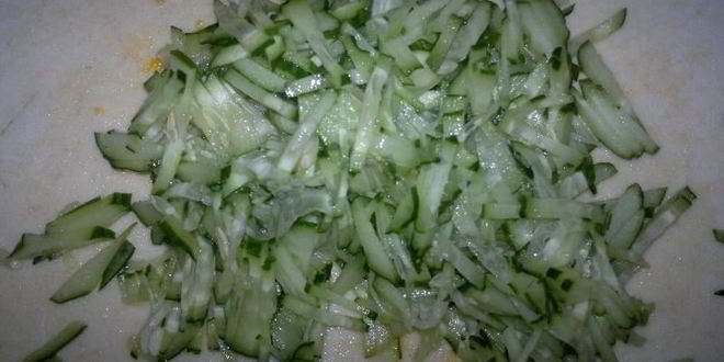 Рецепт винегрета со свежей капустой и огурцом