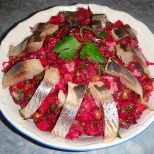 Рецепт Вкусного винегрета с селедкой