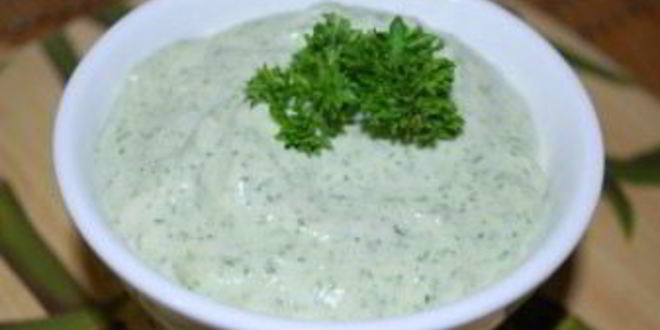 Рецепт чесночного соуса с зеленью