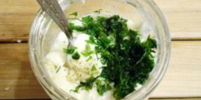 Рецепт домашнего майонеза на курином яйце с чесноком и зеленью