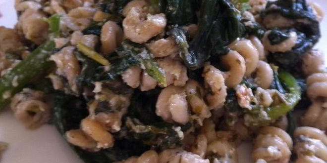 Рецепт лимонной пасты с козьим сыром и шпинатом