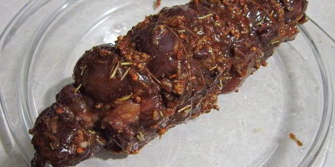 Рецепт пастромы из куриной грудки в винном маринаде