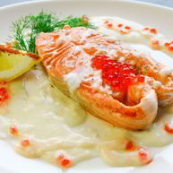 Рецепт Сливочного соуса к рыбе с икрой