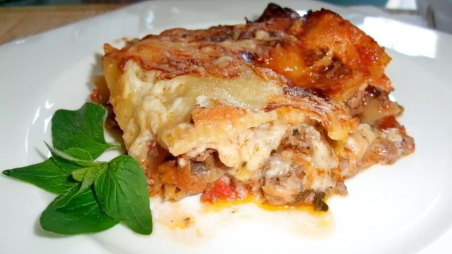 Рецепт лазаний с фаршем бешамель домашняя в духовке