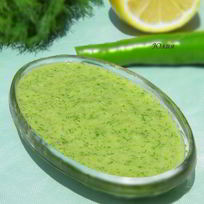 Соус-кули из свежих огурцов