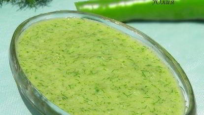 Рецепт Соуса-кули из свежих огурцов