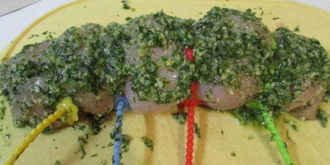 Рецепт филе индейки с соусом песто из укропа