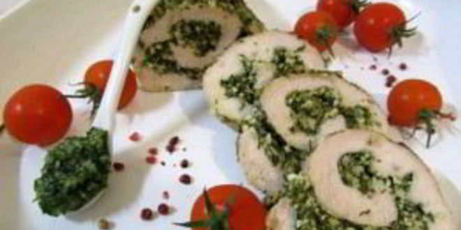 Рецепт индейки с соусом песто