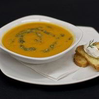 Рецепт Морковного крема-супа с соусом песто
