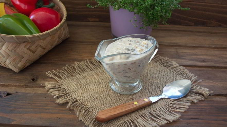 Рецепт соуса с грибами и сыром